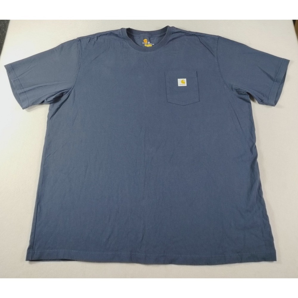 Carhartt Pocket Shirt Mens 3XL Blue Relaxed Fit K87 Workwear Durable Heavy‎ Duty